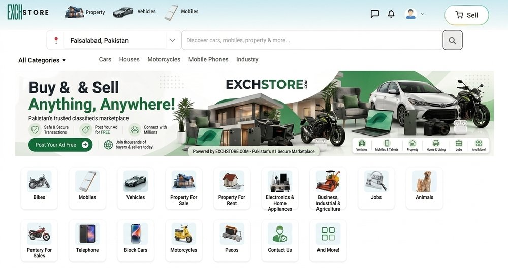 Exchstore homepage search bar screenshot